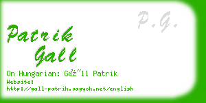 patrik gall business card